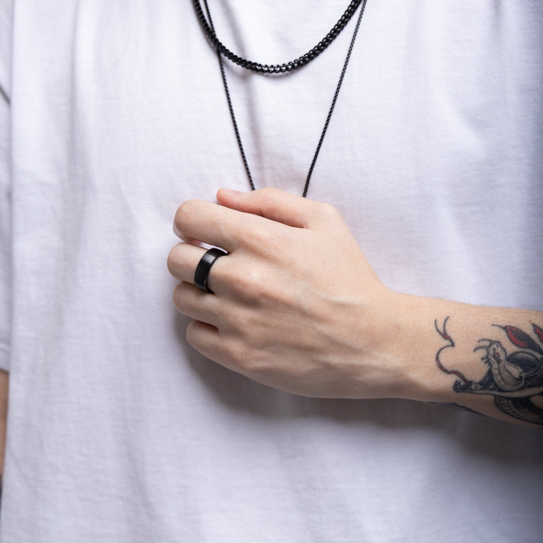 Smart NFC Ring by LinkRing, LinkRing Core, Male Model, Jewelry, Fashion, NFC Ring
